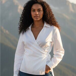 Ralph Lauren white wrap shirt Size S